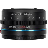 Sirui Adaptador Anamórfico 1.25x para Lentes Sféricas y Anamórficas, Montaje 82mm, Incl