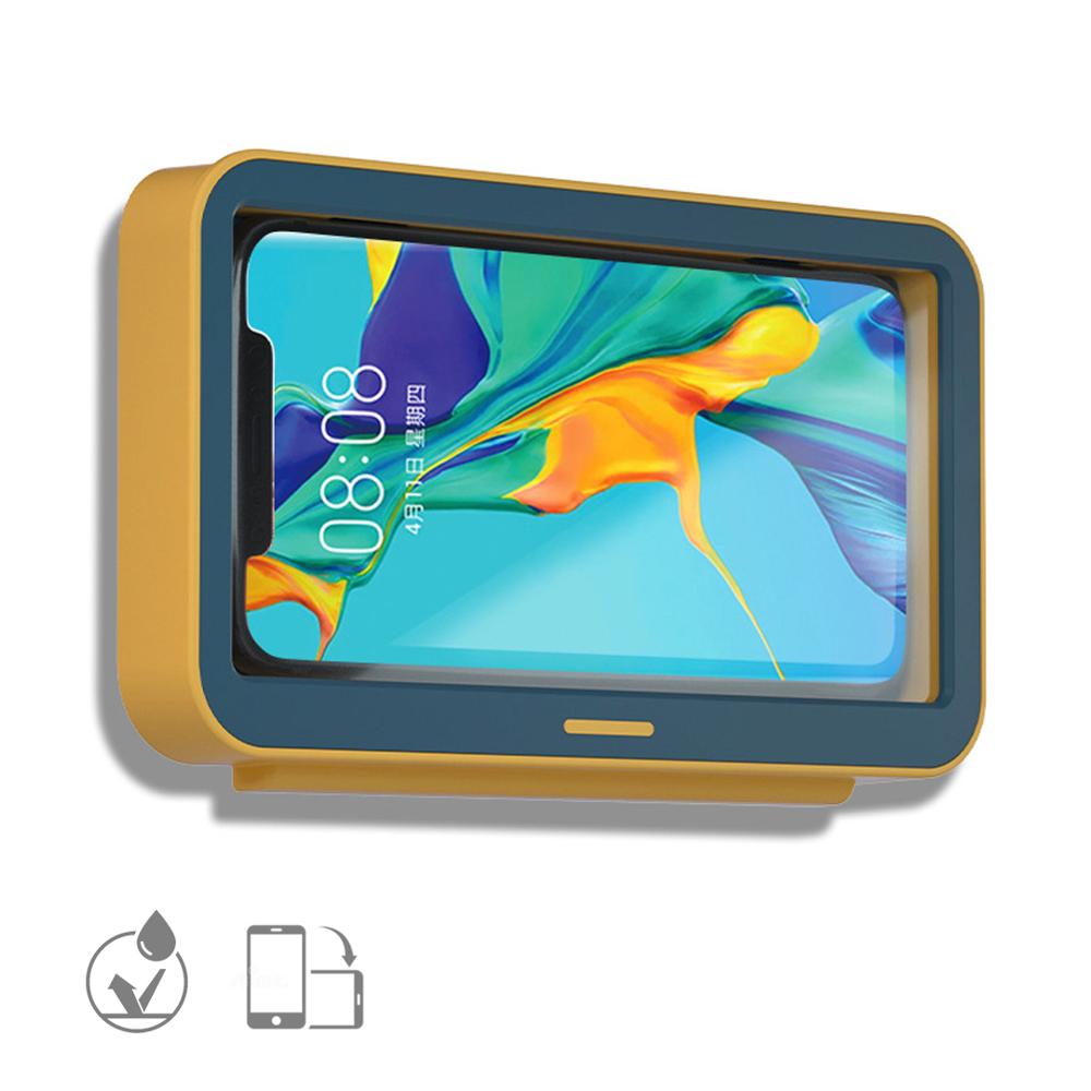 Soporte Impermeable para Celular LC-399 Giratorio 360° Antivaho para Ducha 4 a 6.8 Pulgadas Azul
