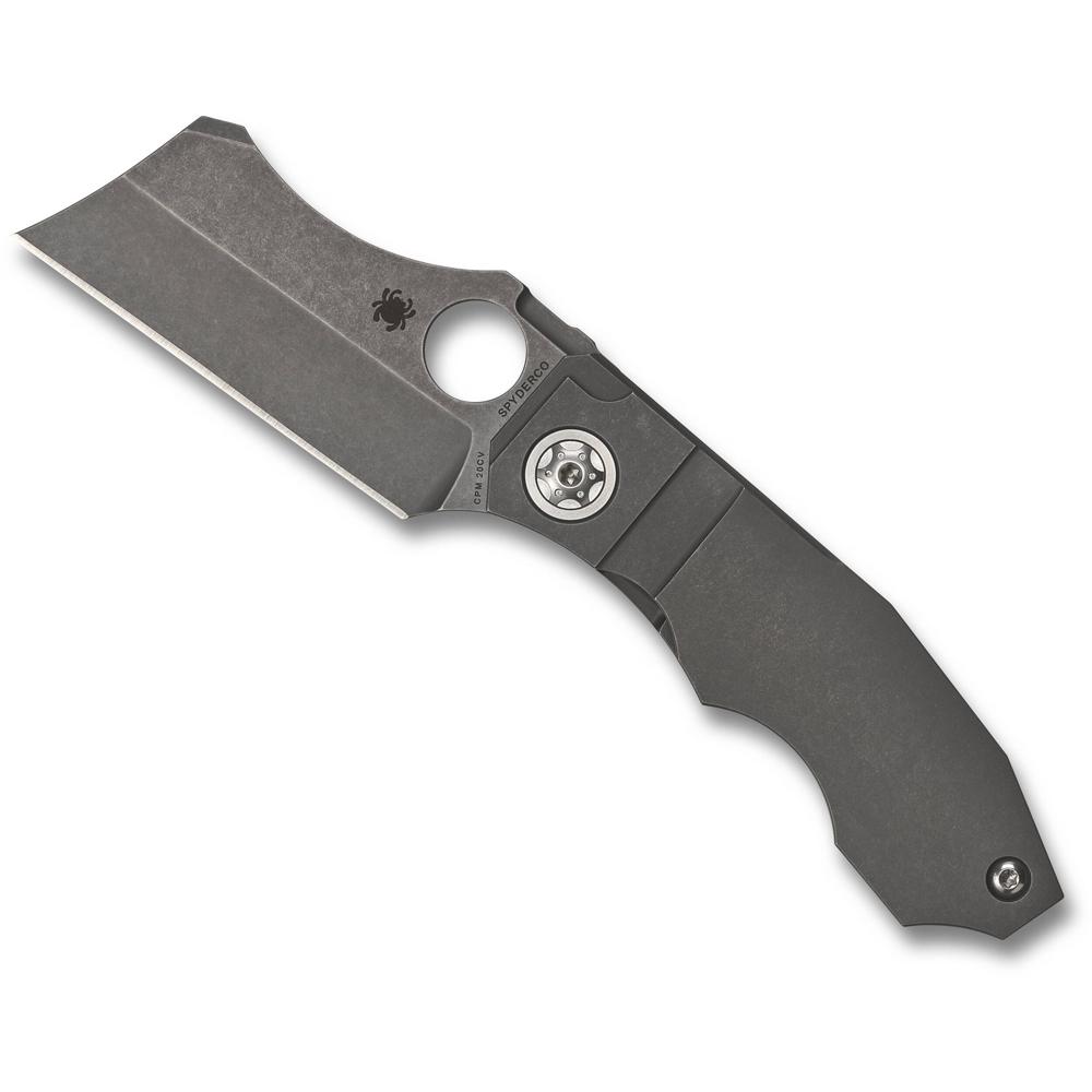 Spyderco Stovepipe Cuchillo Plegable 2.8"" Hoja de Acero Inoxidable CPM 20CV, Mango de Tita