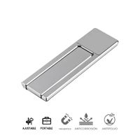 Soporte Magnético Celular para Laptop Corporativos HS608 Aluminio Ajustable Silver
