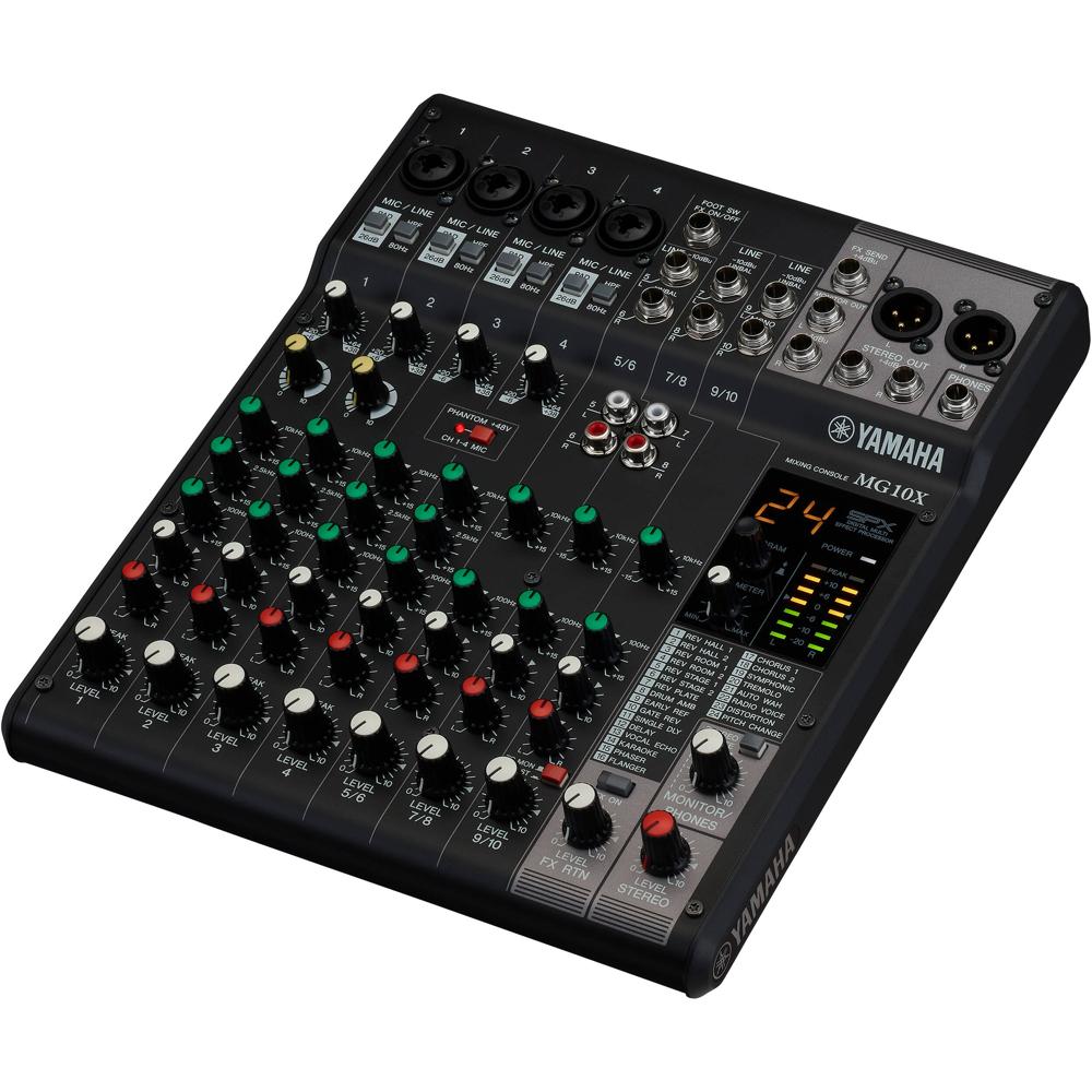Yamaha Mezclador MG10X 10 Canales con Efectos Integrados, 4 Entradas Mic/Line, 6 Entradas