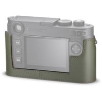 Leica Protector Case M11 Olive Green - Fitted Design, Vegetable-Tanned Leather, Strap Atta