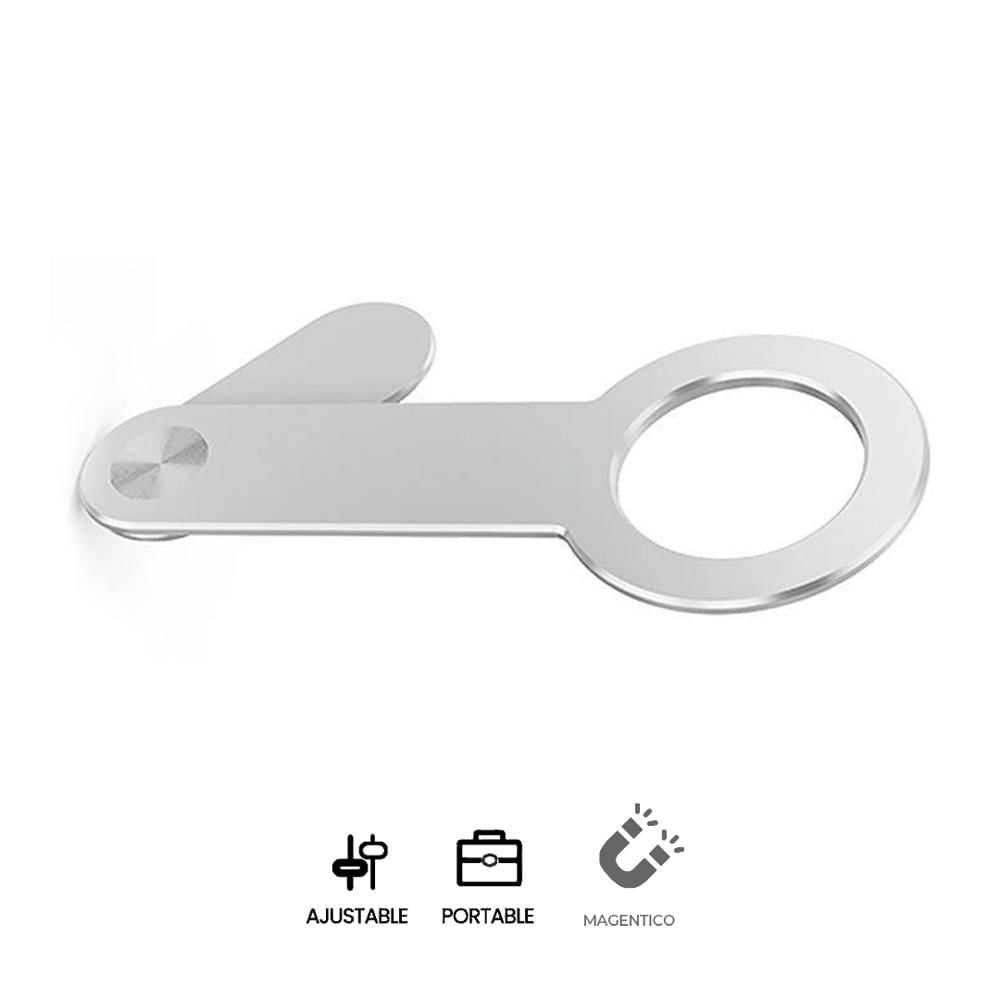 Soporte Magnético Celular para Laptop Corporativos HS609 Aluminio Ajustable Silver