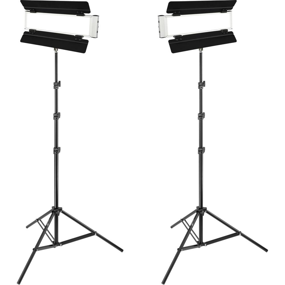Genaray Kit de Iluminación LED Bi-Color SSL-MINI-B con 2 Luces de 4 x 17"" y Soportes de 8