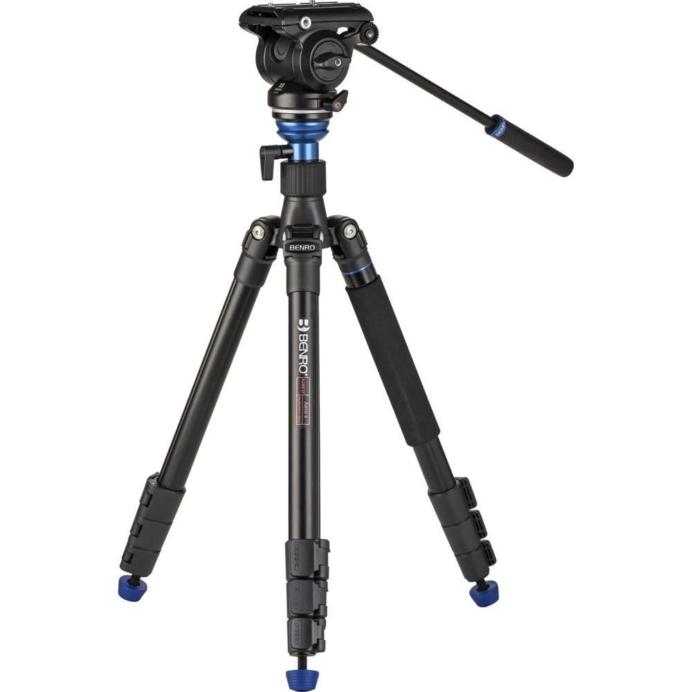 Benro A2883F Trípode de Viaje de Aluminio Plegable Inverso con Cabezal de Video Fluido S4