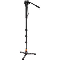 E-Image Monopod de Carbono MCF700 con Cabezal Fluido 610FH - Capacidad de Carga 6.6 lb, Al