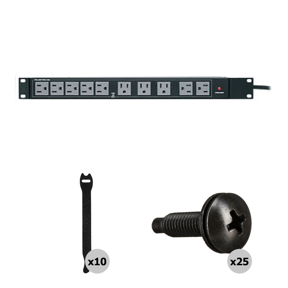 Middle Atlantic Rackmount Power Strip PD-2015R-NS con 20 Salidas y Kit de Gestión de Cabl