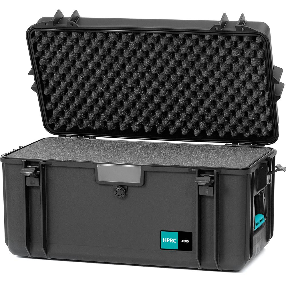 HPRC 4300 Maleta Dura Negra - Impermeable IP67, Interior de Espuma Cubierta, Resistente a