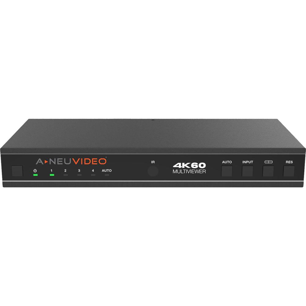 A-Neuvideo Switcher Multiviewer 4 x 1 4K60 UHD - HDMI 2.0b, 18 Gb/s, Control por IR y RS-2