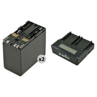 Jupio Kit de Baterías y Cargador Doble para RED KOMODO - 2 Baterías BP-975 10,050mAh con