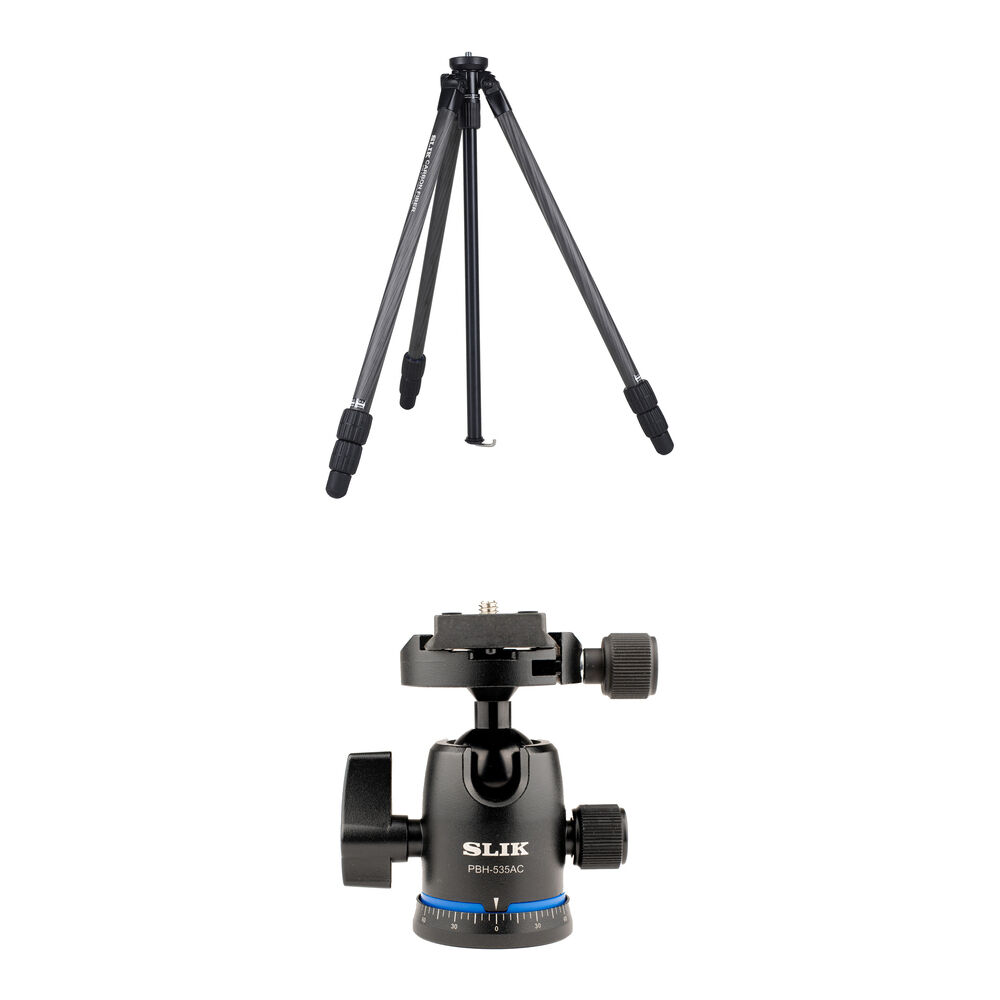 SLIK Trípode de Carbono PRO CF-633 con Cabezal de Bola PBH-535AS - Capacidad de Carga 11
