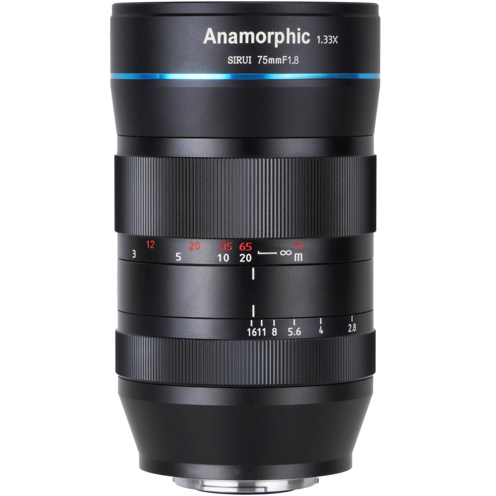 Sirui 75mm f/1.8 1.33x Anamorphic Lens Sony E - Lente Manual con Iris de 13 Palas y Distan