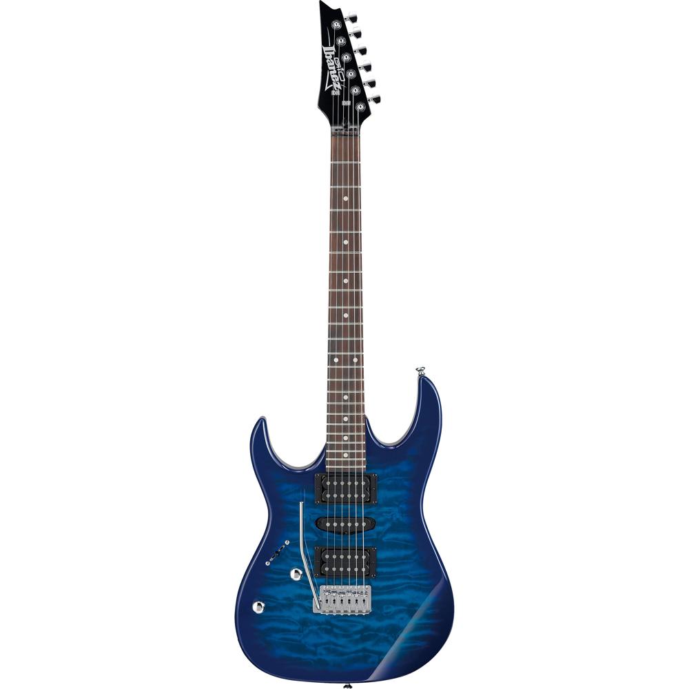 Ibanez GRX70QAL GIO Series Guitarra Eléctrica Izquierda con Cuerpo de Álamo y Tapa de Ar