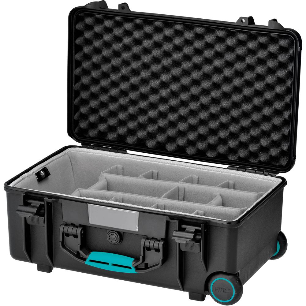 HPRC 2550SSK Maleta Dura con Ruedas y Segunda Piel - Resistente al Agua, Color Negro con A