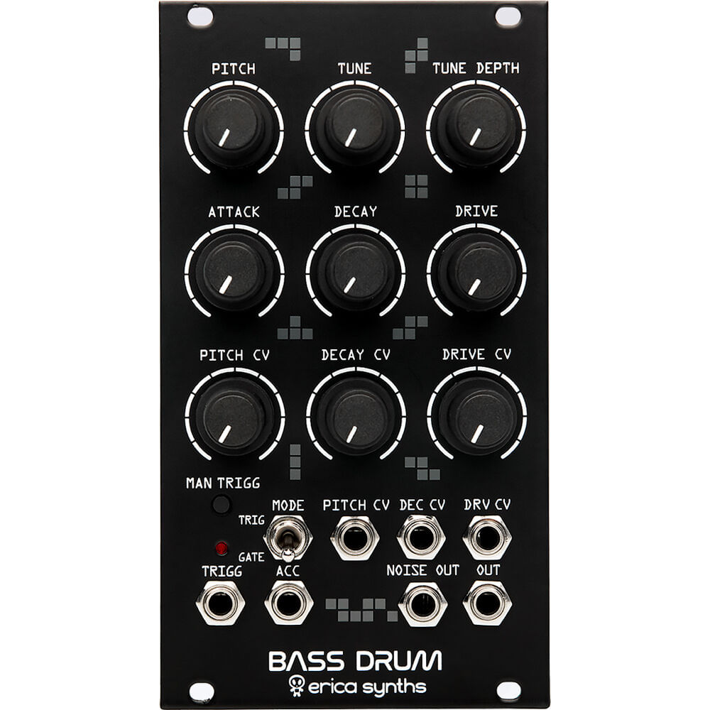 Erica Synths Módulo Eurorack Bass Drum2 14 HP - Sonido Analógico, Controles de Pitch, Tu