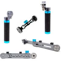 Kondor Blue Rosette Arms y Grips Bundle Space Gray con Bloque de Varilla de 15mm