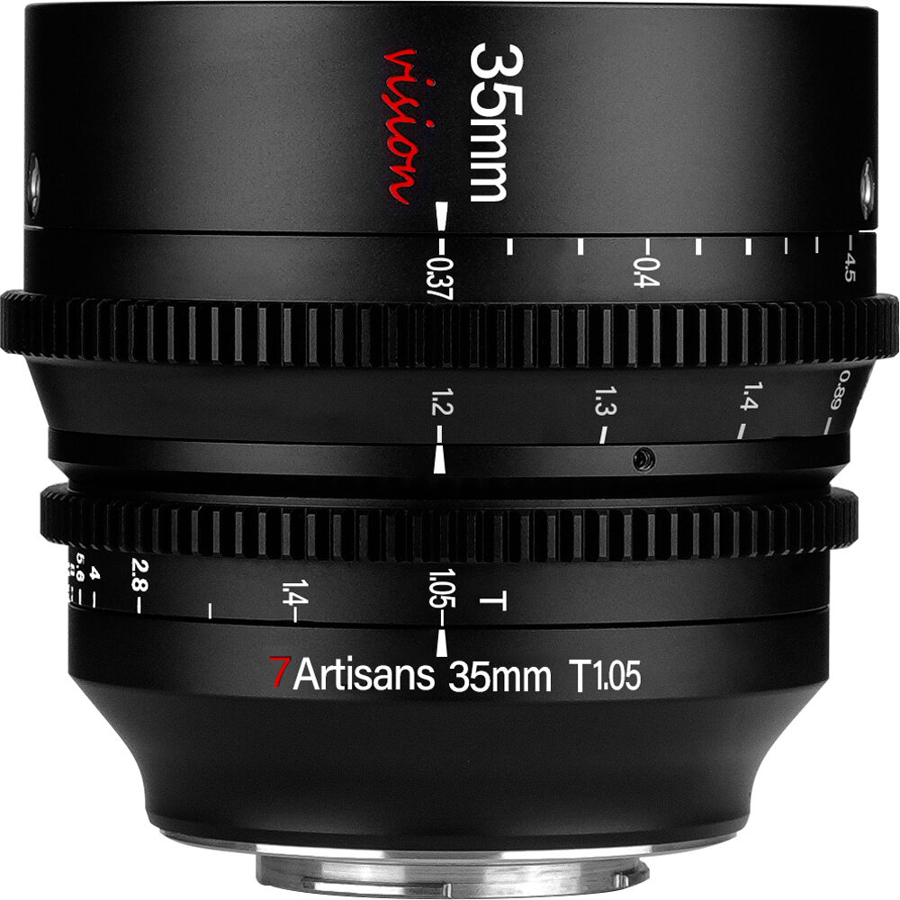 7Artisans L-Mount 35mm T1.05 Vision Cine Lens - Apertura T1.05 a T16, 90mm Diámetro Front