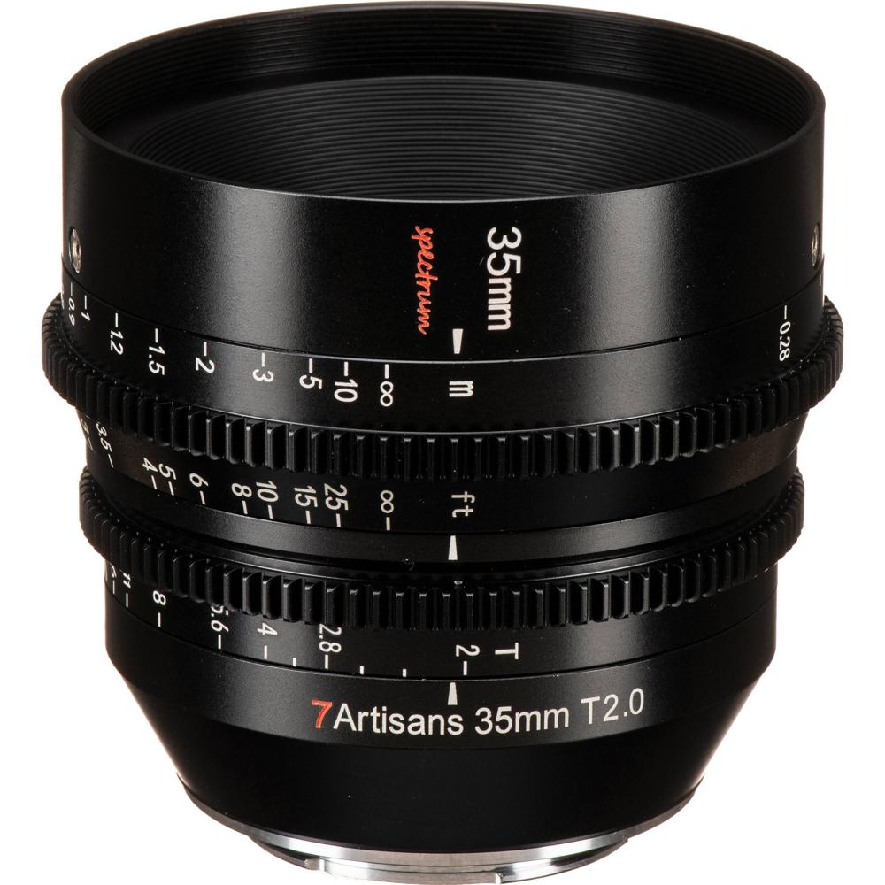 7Artisans Lente Cine 35mm T2.0 E Mount - Apertura T2.0, 82mm Filtro, 64° Ángulo de Vista