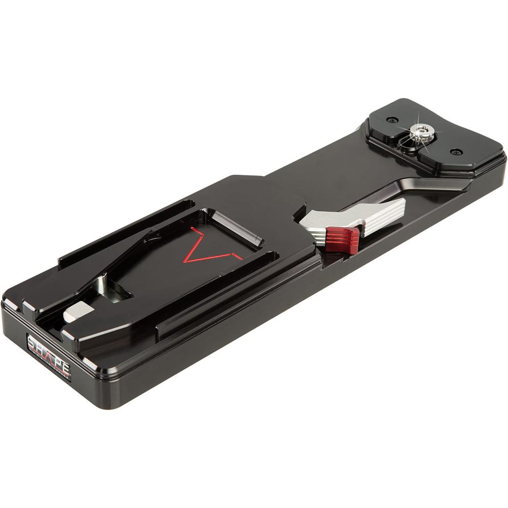 SHAPE VCT Tripod Plate con V-Lock y Delta Attachment, Aluminio, 1/4""-20 y 3/8""-16