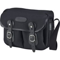 Billingham Bolsa de Hombro Hadley Small - Negro con Detalles en Cuero Negro, Tejido FiberN