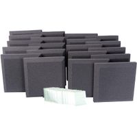 Auralex Kit de Oficina en Casa con Paneles SonoFlat (Carbón, 20-Pack) - Absorción de Fre