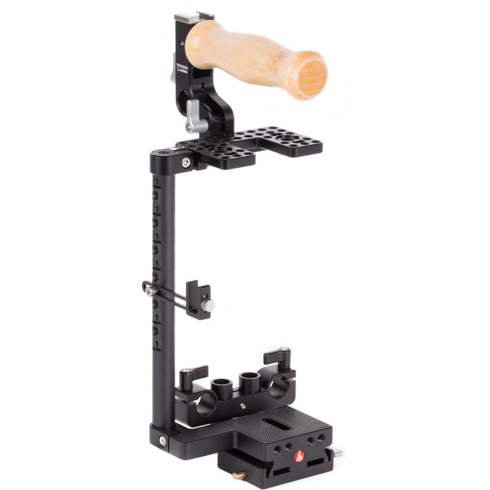 Wooden Camera Cage DSLR Unificado con Mango de Madera (Grande) - Soporte para Cámaras DSL