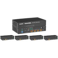 KanexPro Splitter Extender HDMI 1x4 4K UHD 60Hz con 4 Receivers, Soporte HDCP 2.2 y Audio
