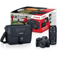Canon EOS R100 Cámara Mirrorless con Lentes 18-45mm y 75-300mm, Sensor APS-C de 24.2MP, P