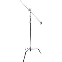 Matthews C-Stand 40"" con Base de Resorte, Brazo de Agarre y Cabezal (10.5', Plata) - Altur
