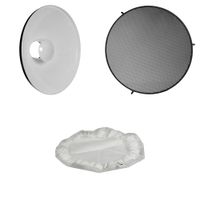 Angler Beauty Dish Reflector Kit 22"" con Honeycomb Grid y Diffuser Sock