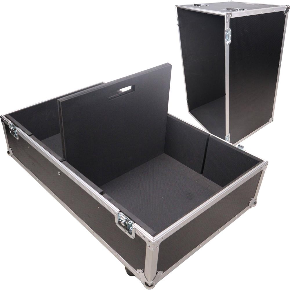 ProX Flight Case ATA Doble para 2 Altavoces RCF NX12-SMA y Turbosound TFM 122M con Acolcha