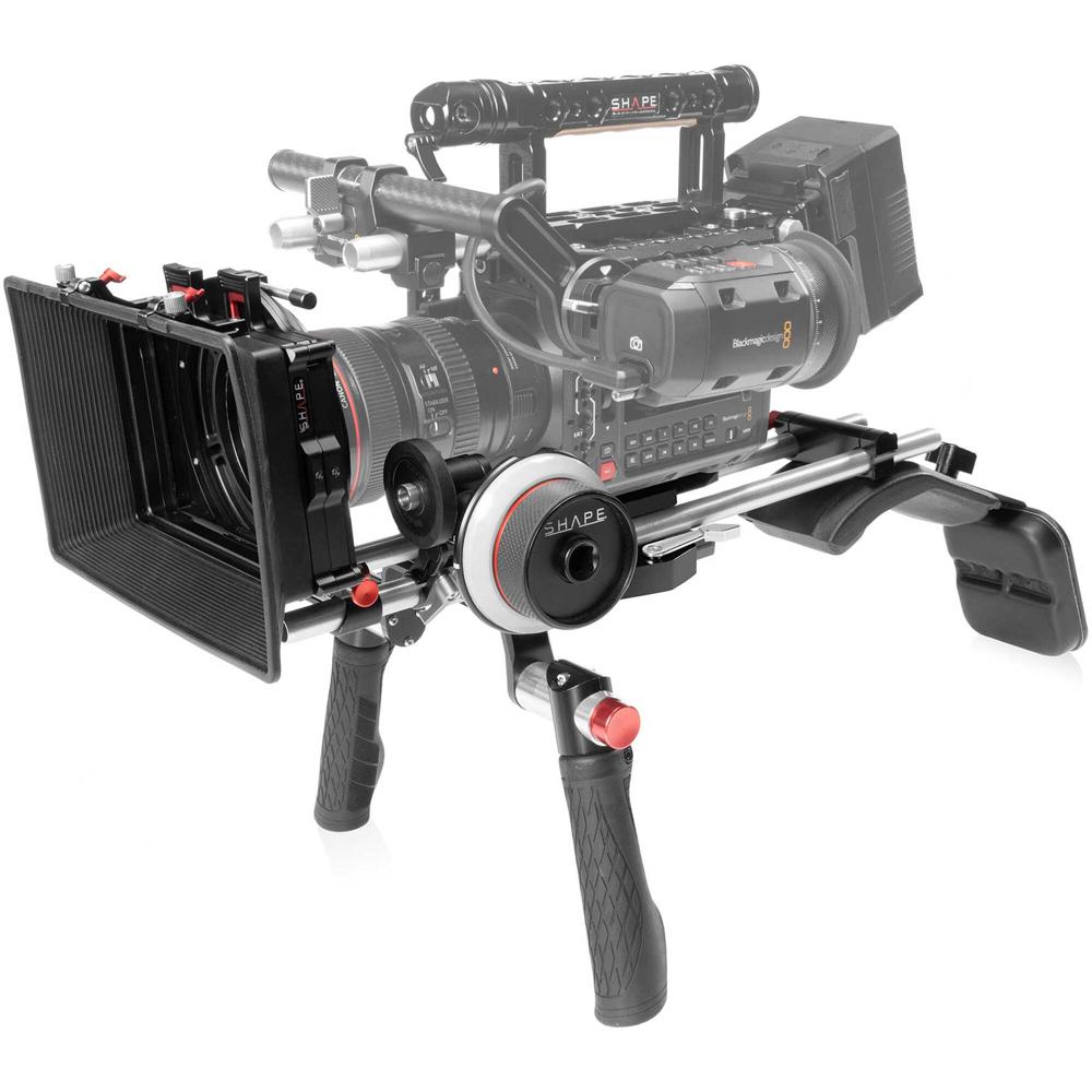 SHAPE Shoulder Mount con Matte Box y Follow Focus para Blackmagic PYXIS 6K - Soporte liger