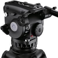 E-Image GH10L Cabezal de Video Fluido 100mm con Carga de 22 lb, Contrapeso de 1-7 Pasos y