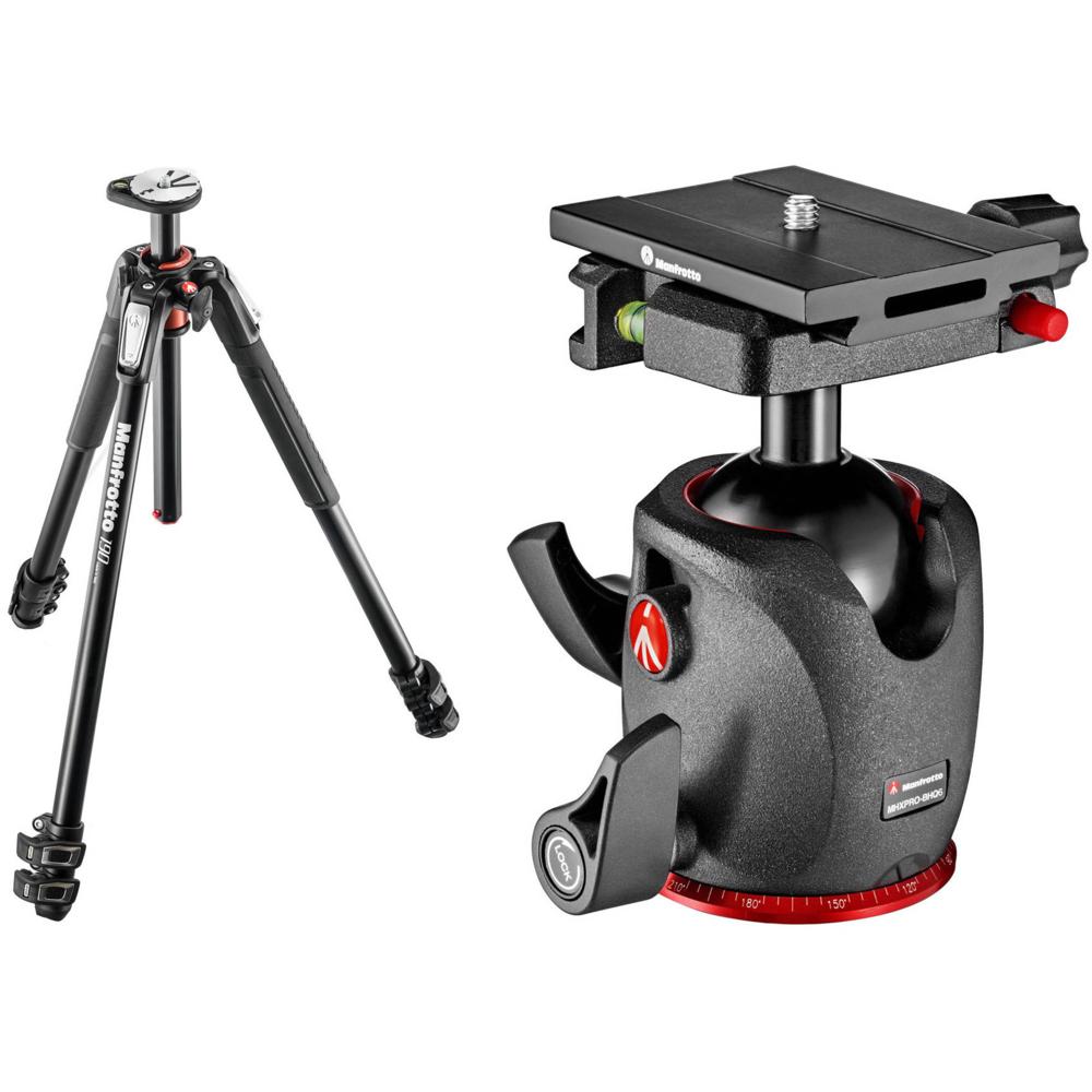 Manfrotto Tripode MT190XPRO3 de Aluminio con Cabezal de Bola XPRO y Sistema de Liberación