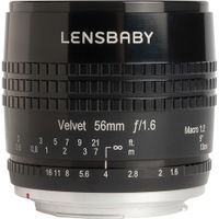 Lensbaby Velvet 56mm f/1.6 Lente para Canon EF - Diseño Óptico Singlet-Doublet-Singlet,