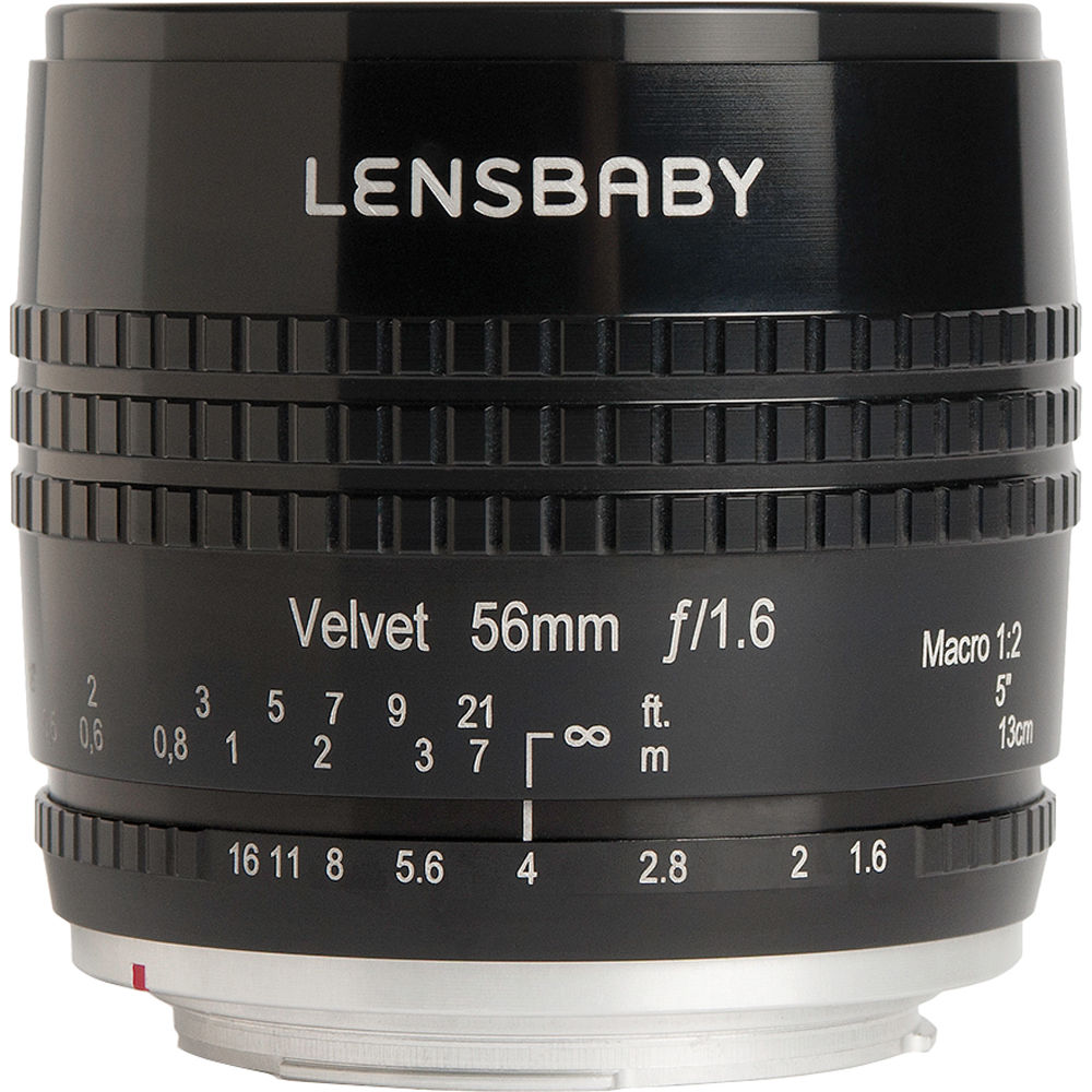 Lensbaby Velvet 56mm f/1.6 Lente para Canon EF - Diseño Óptico Singlet-Doublet-Singlet,