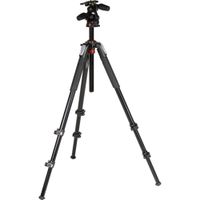 Manfrotto Trípode de Aluminio MK055XPRO3-3W con Cabezal Pan/Tilt de 3 Vías, Capacidad de