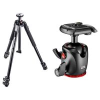 Manfrotto Tripode de Aluminio MT190X3 con Cabezal de Bola MHXPRO-BHQ2 y Placa 200PL