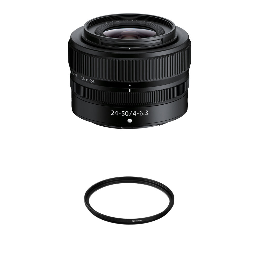 Nikon NIKKOR Z 24-50mm f/4-6.3 Lente con Filtro UV 52mm - Montura Z, Apertura f/4 a f/36,