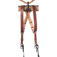 HoldFast Gear MoneyMaker Arnés para 2 Cámaras Medium Cuero Bridle Chestnut