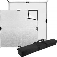 Westcott Kit Scrim Jim Cine 4x4' con Difusor 3/4-Stop y Tela Reflectora Plateada/Blanca