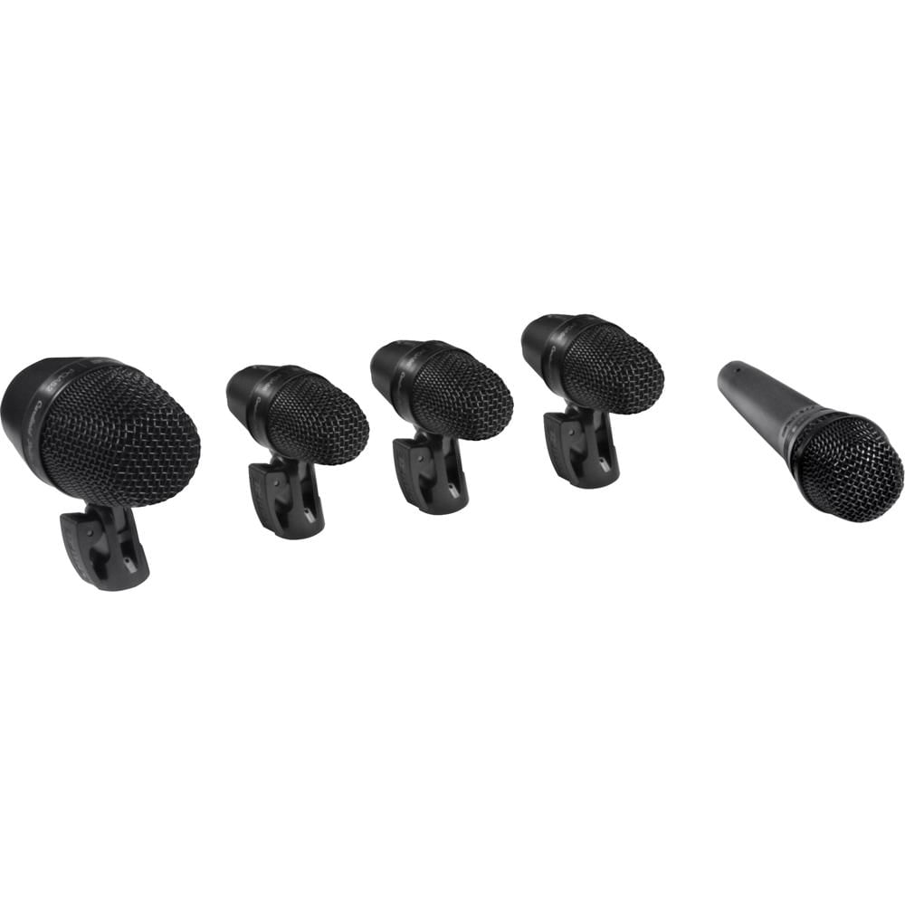 Shure Kit de Micrófonos para Batería PGADRUMKIT5 - 5 Piezas, Incluye PGA52, PGA56 y PGA5