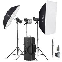 Godox Kit de Flash Estudio SK400II-V con 3 Monolights de 400Ws, Softbox y Paraguas