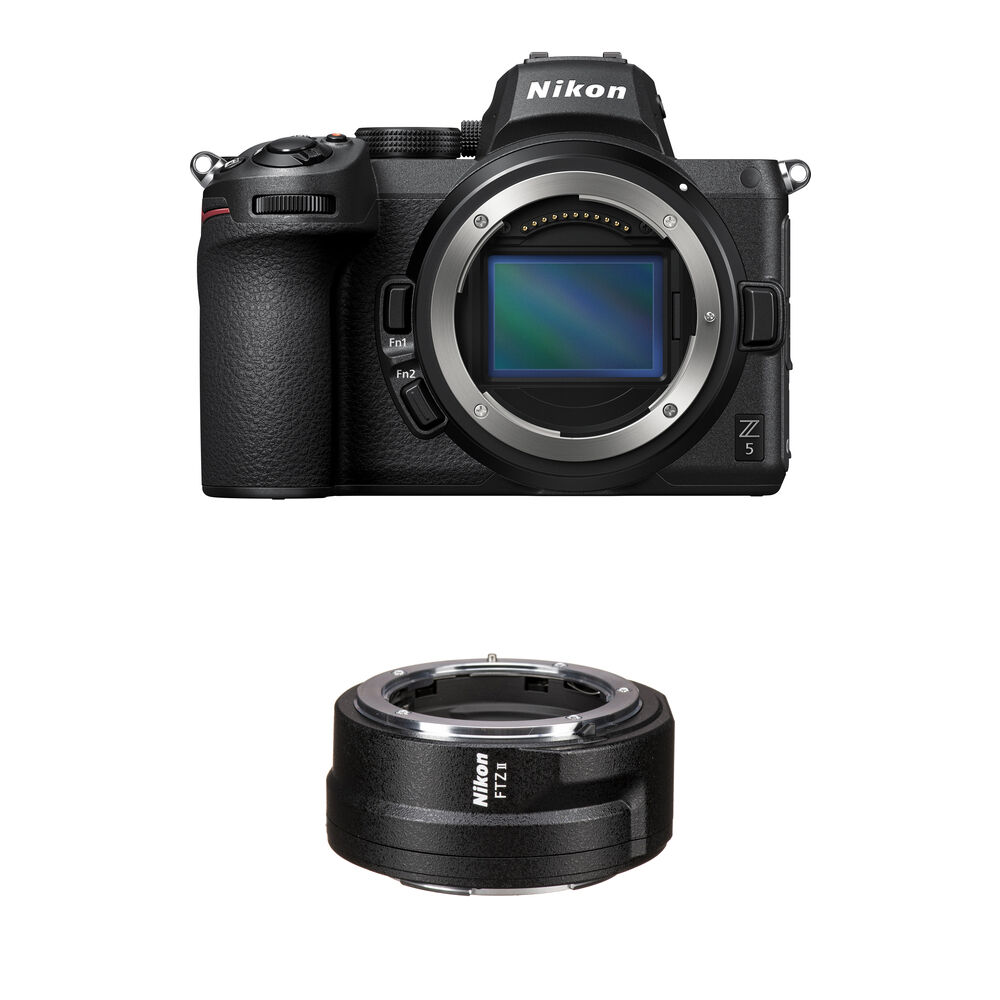 Nikon Z5 Cámara Mirrorless con Adaptador FTZ II - 24.3MP, UHD 4K, 5 Ejes de Reducción de