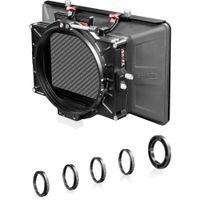 SHAPE Clip-On Matte Box 124mm - Diseño Compacto y Ligero, Incluye Filtros y Anillos Adapt