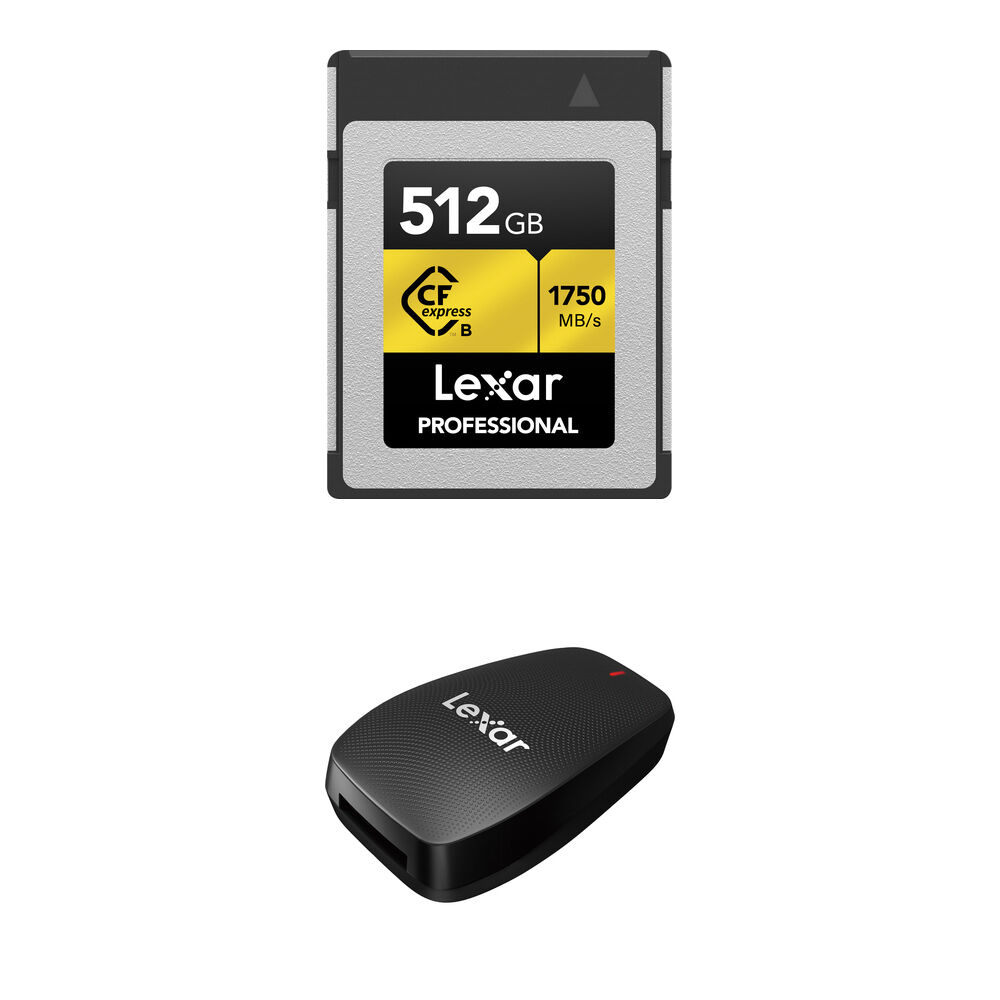 Lexar Tarjeta de Memoria CFexpress Type-B 512GB con Lector USB 3.2 Gen 2x2