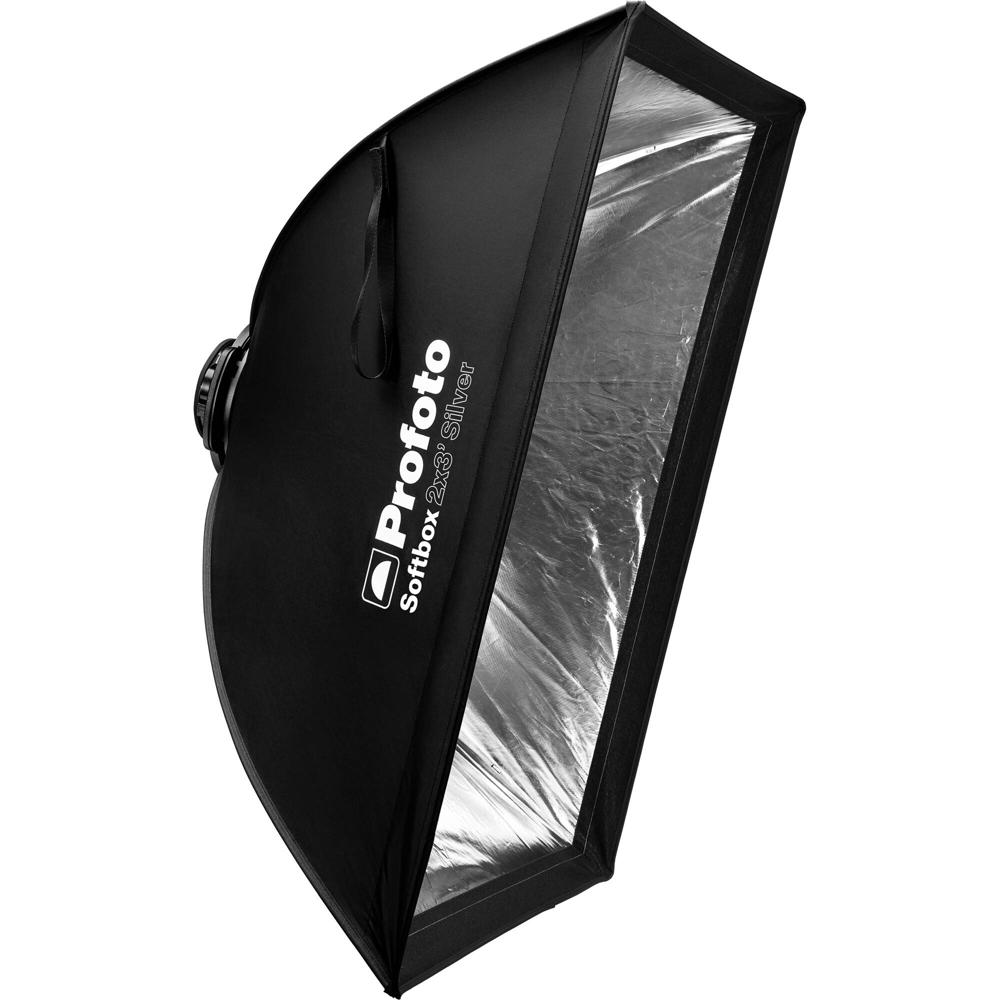Profoto Softbox Rectangular 2 x 3' con Interior Plateado, Diseño Todo en Uno, Resistente