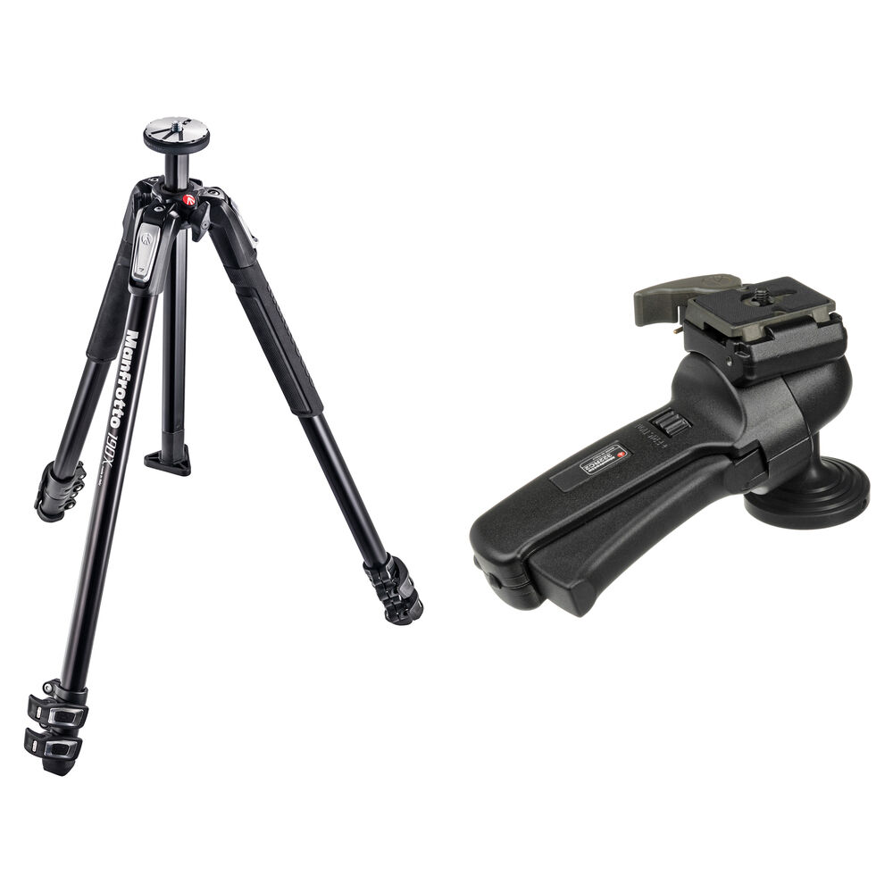 Manfrotto Trípode de Aluminio MT190X3 con Cabezal de Bola 322RC2