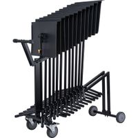HERCULES BS200BCPLUS Set de 12 Atriles de Sinfonía con Carro de Transporte