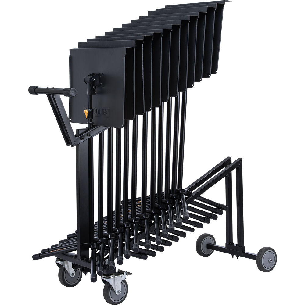 HERCULES BS200BCPLUS Set de 12 Atriles de Sinfonía con Carro de Transporte